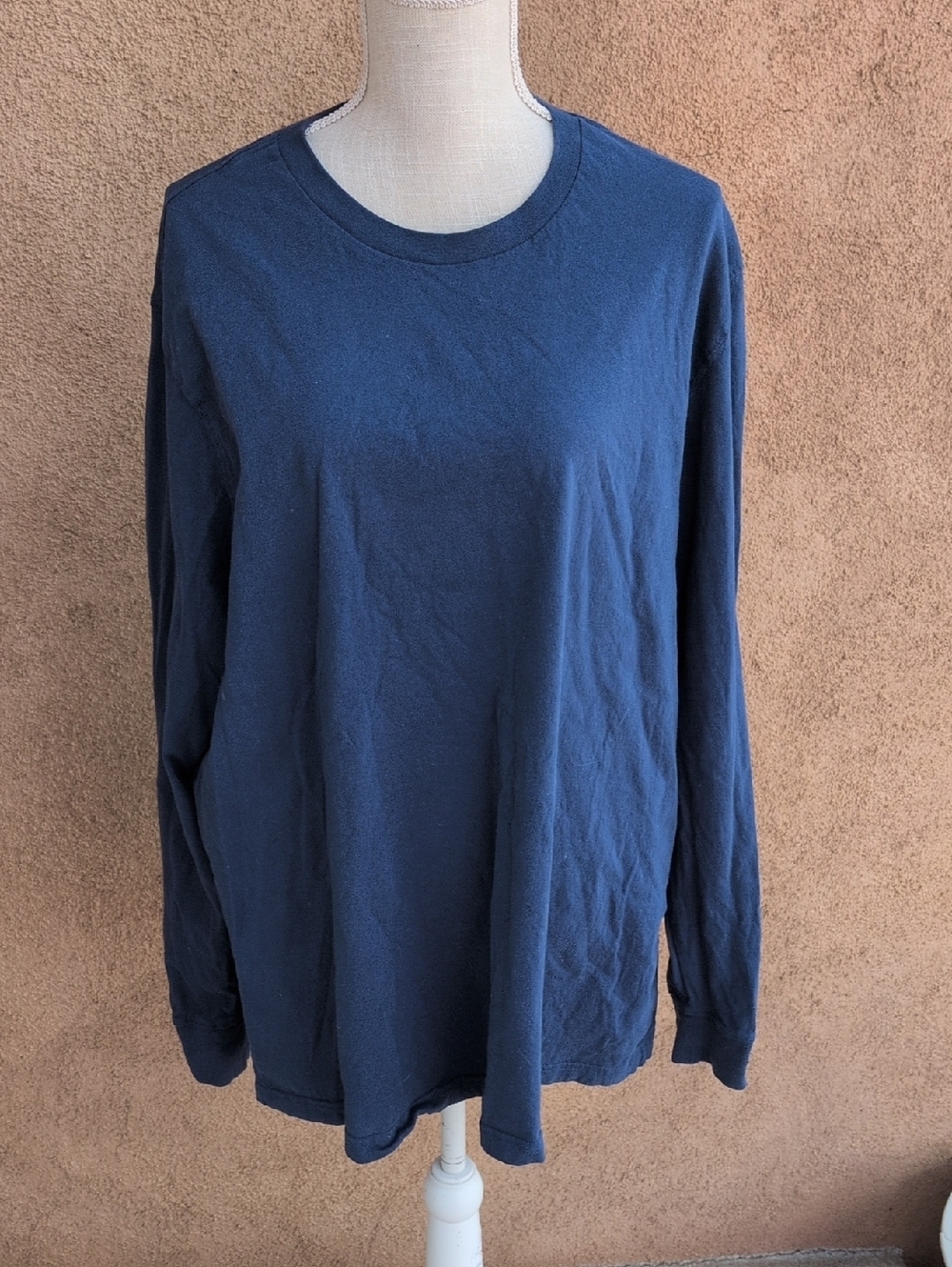 George Crewneck Long Sleeve 100% Cotton Rel axed Fit Shirt Streetwear Gorpcore